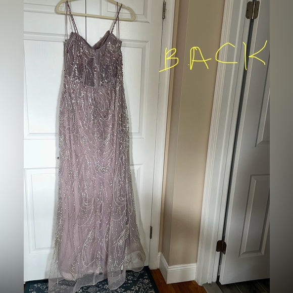 Women’s beaded evening gown light purple size 18 - Picture 5 of 9